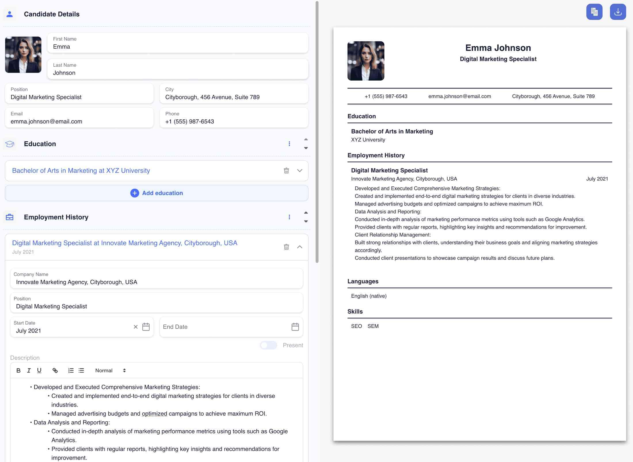 Resume Builder Example Resume Builder Example